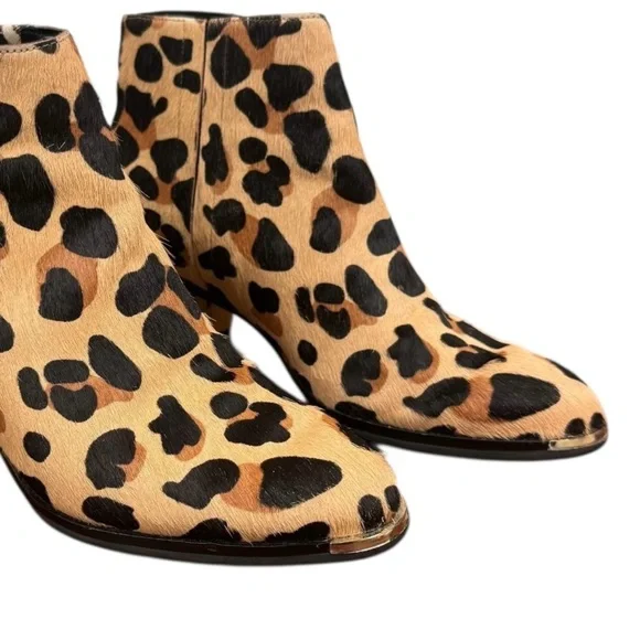 Cole Haan Grand Ambition Tan and Black Leopard Ankle Boots 5.5 EUC - Picture 8 of 14